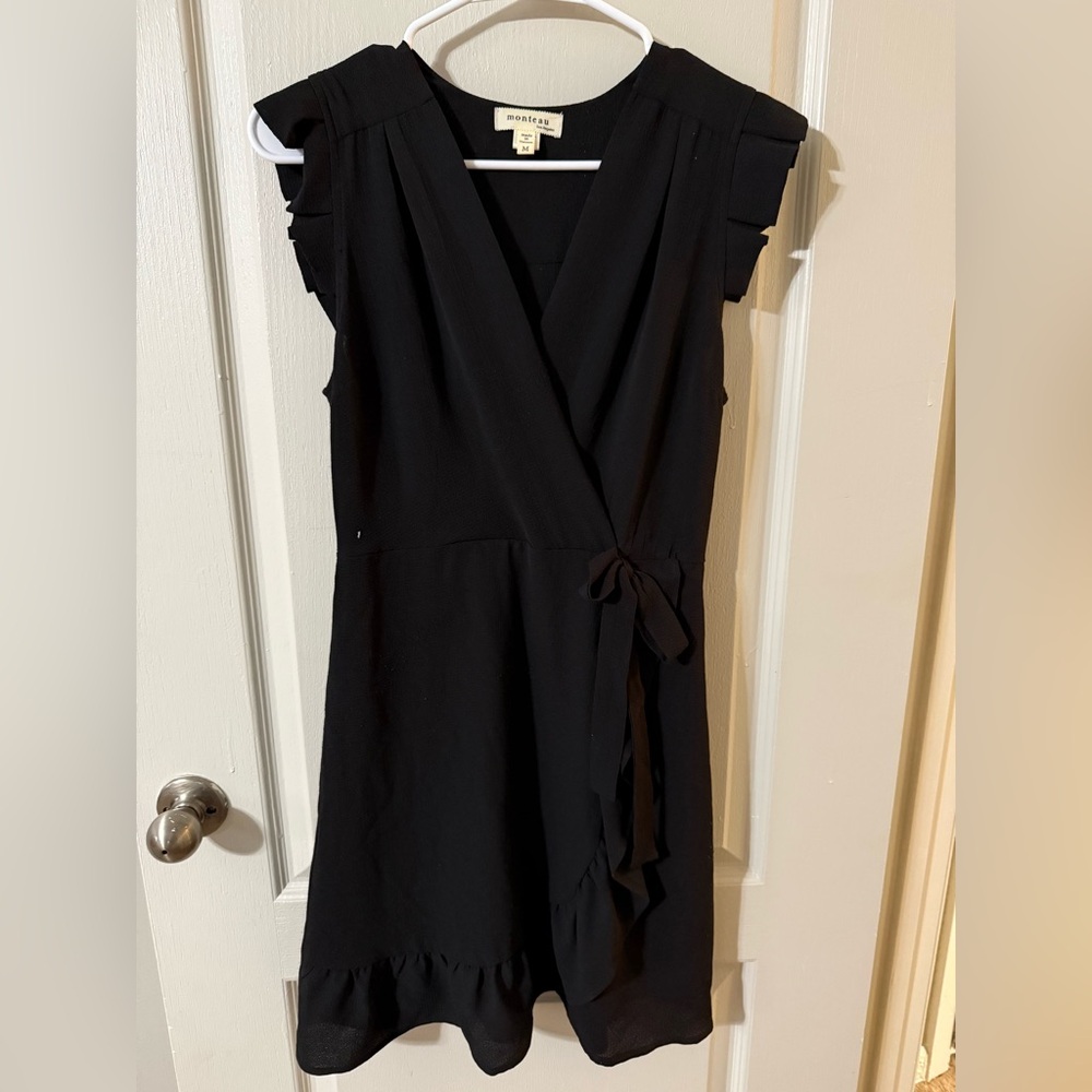 Black ruffle dress